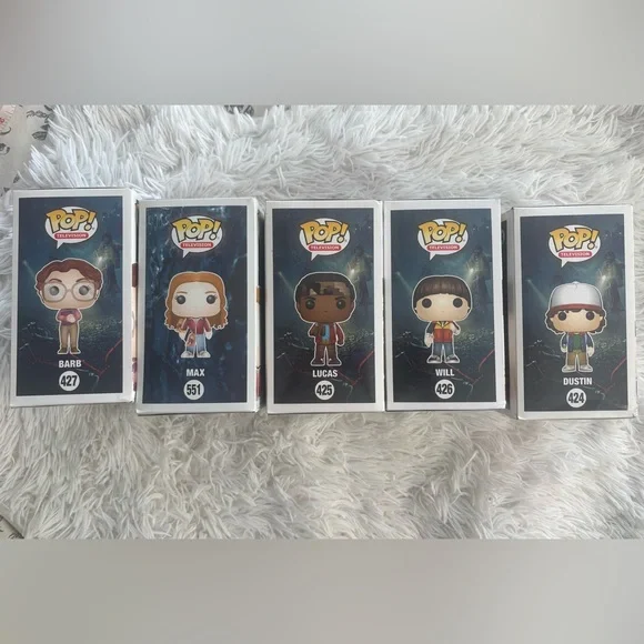 Stranger Things Funko Pop Lot Barb Max Lucas Will Dustin Set of 5 - Picture 3 of 7